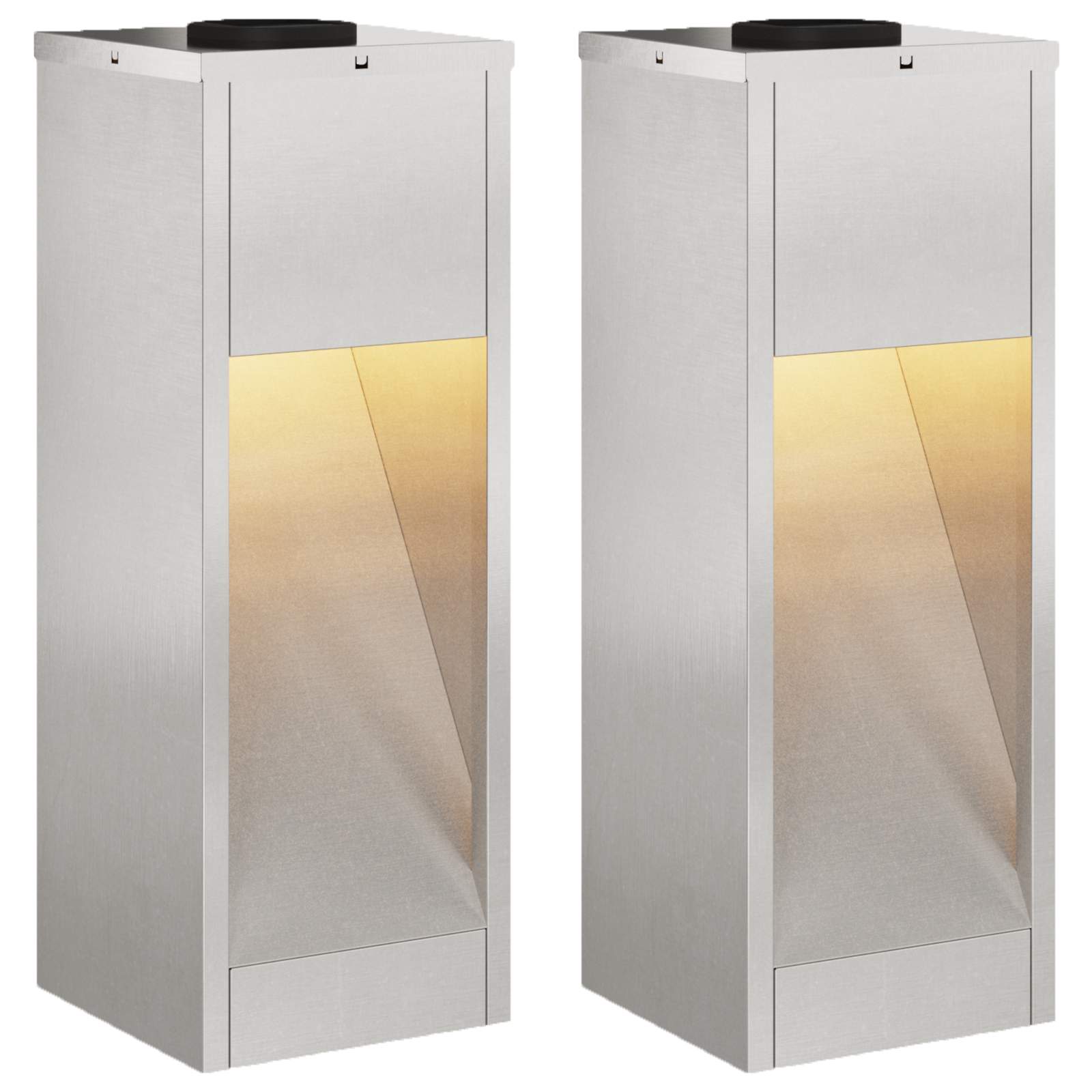 Lucina LED Solare da Percorso 2 pcs Argento