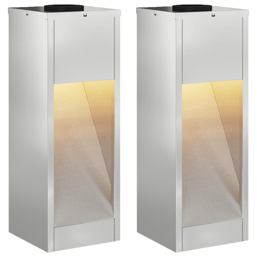 Lucina LED Solare da Percorso 2 pcs Argento Zincato