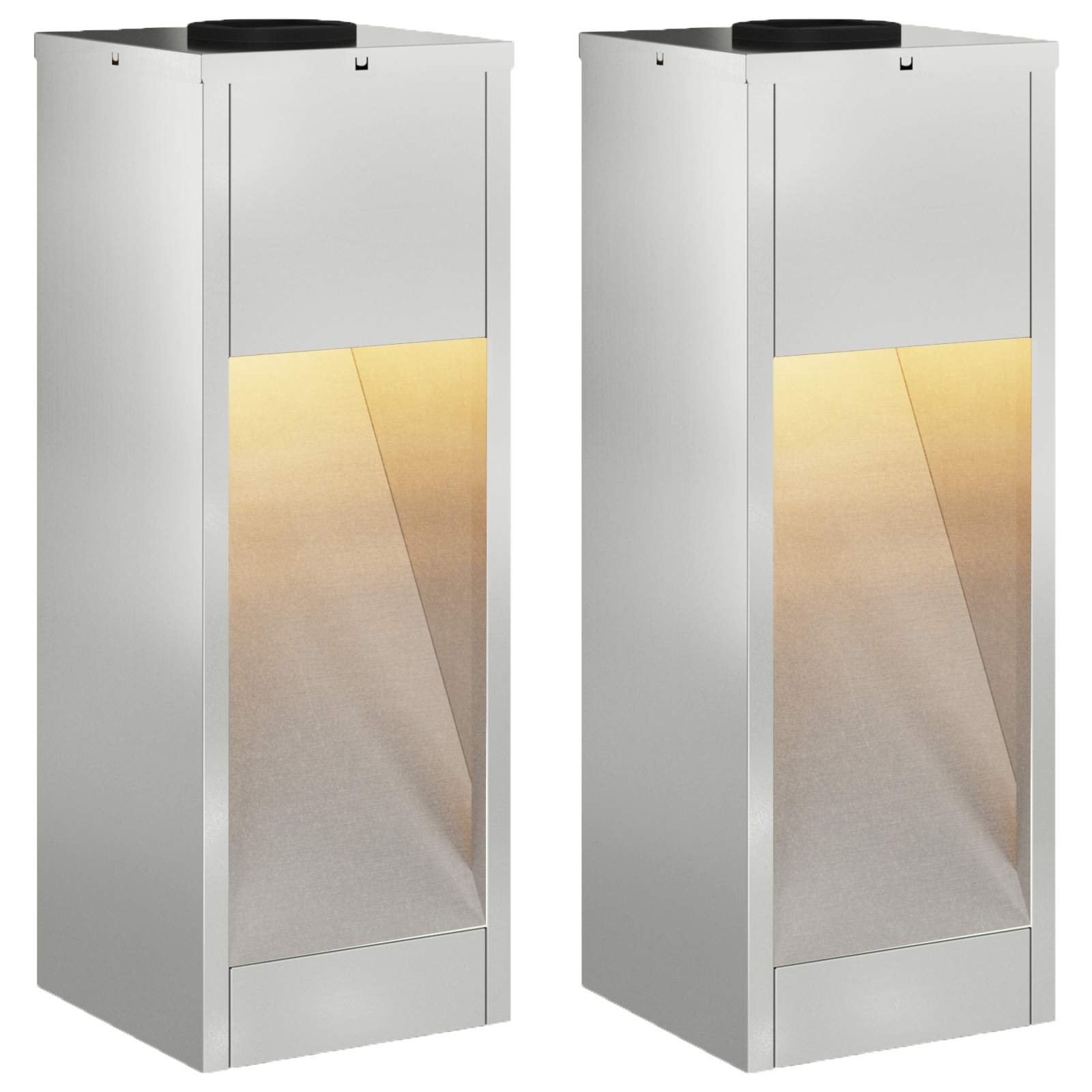 Lucina LED Solare da Percorso 2 pcs Argento Zincato