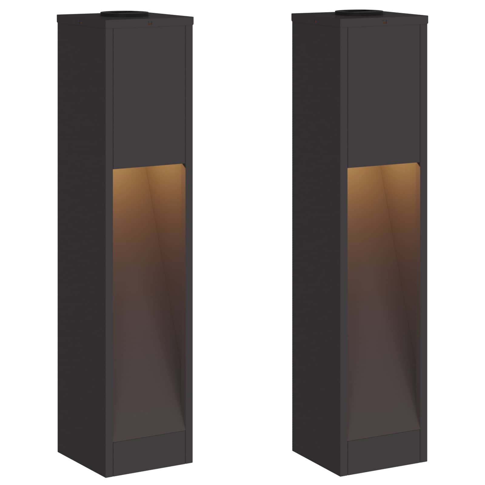 Lucina LED Solare da Percorso 2 pcs Nero