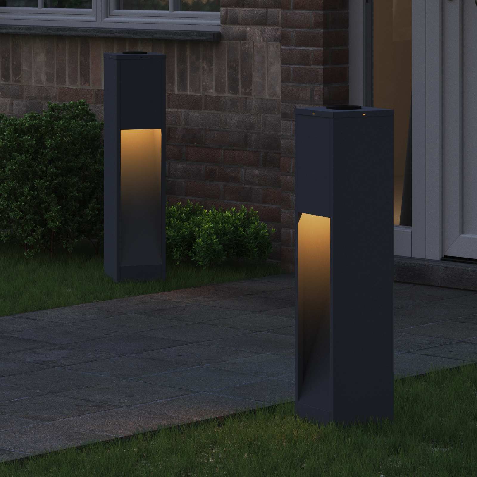 Lucina LED Solare da Percorso 2 pcs Antracite