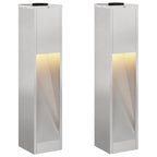 Lucina LED Solare da Percorso 2 pcs Argento