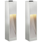 Lucina LED Solare da Percorso 2 pcs Argento Zincato
