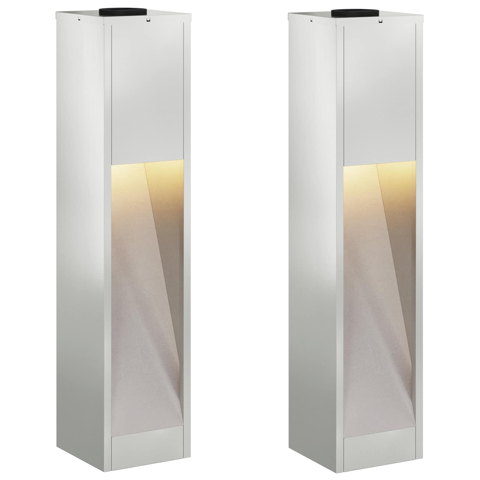 Lucina LED Solare da Percorso 2 pcs Argento Zincato