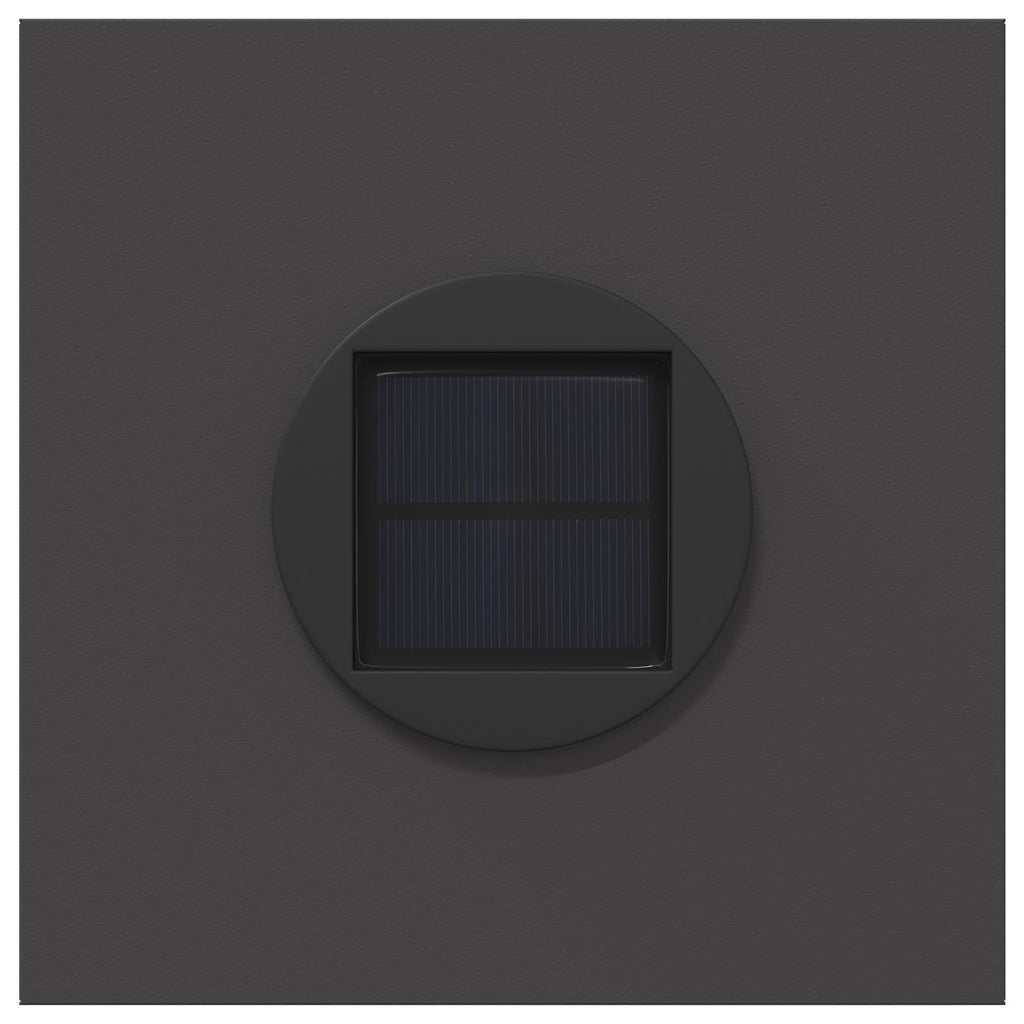 Faro LED solare per sentieri 2 pcs Nero