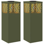 Faro LED solare per sentieri 2 pcs Verde oliva