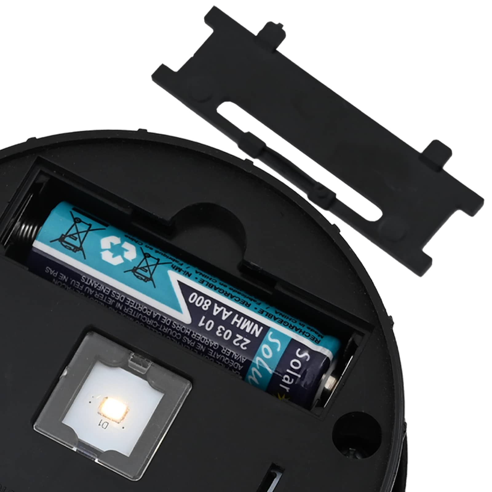 Faro LED solare per sentieri 2 pcs Nero