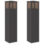 Faro LED solare per sentieri 2 pcs Nero