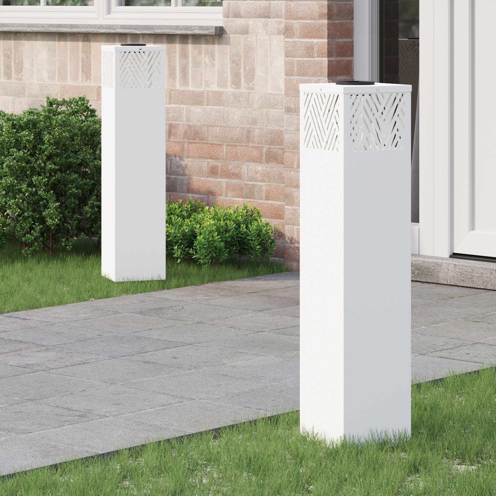 Faro LED solare per sentieri 2 pcs Bianco