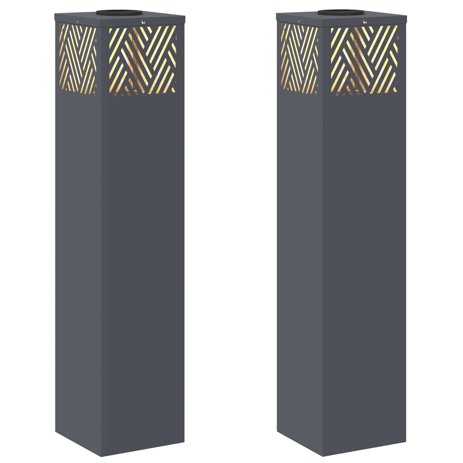 Faro LED solare per sentieri 2 pcs Antracite