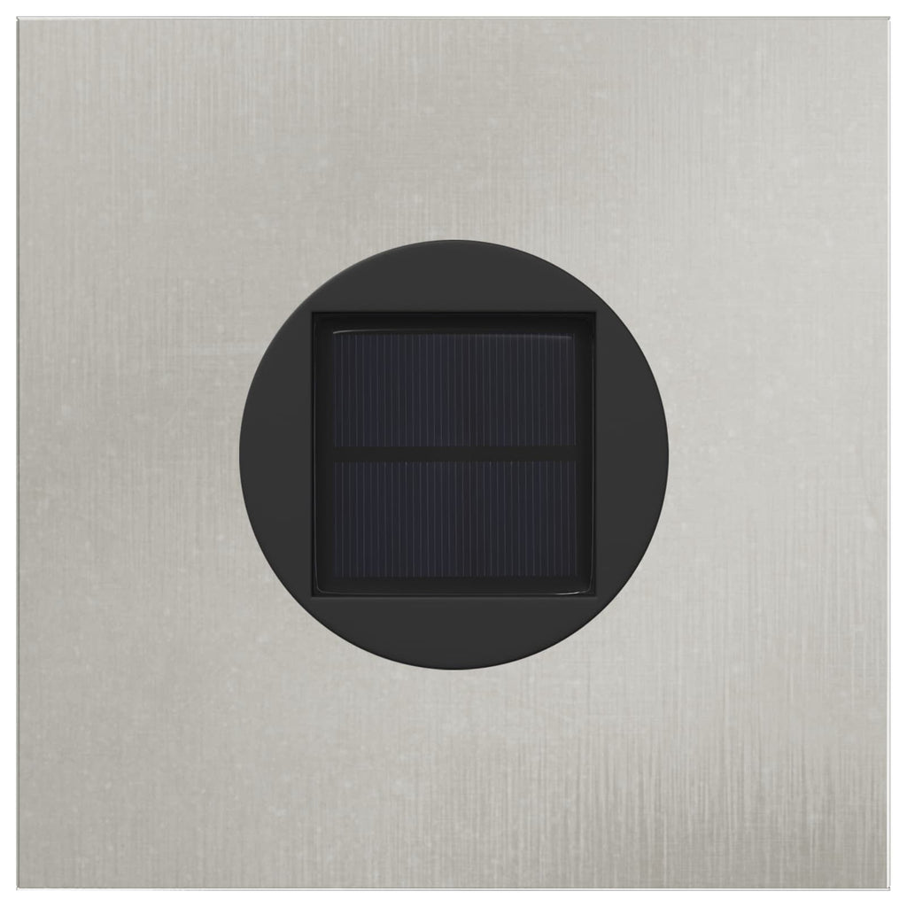 Faro LED solare per sentieri 2 pcs Argento Acciaio inossidabile