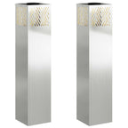 Faro LED solare per sentieri 2 pcs Argento Zincato