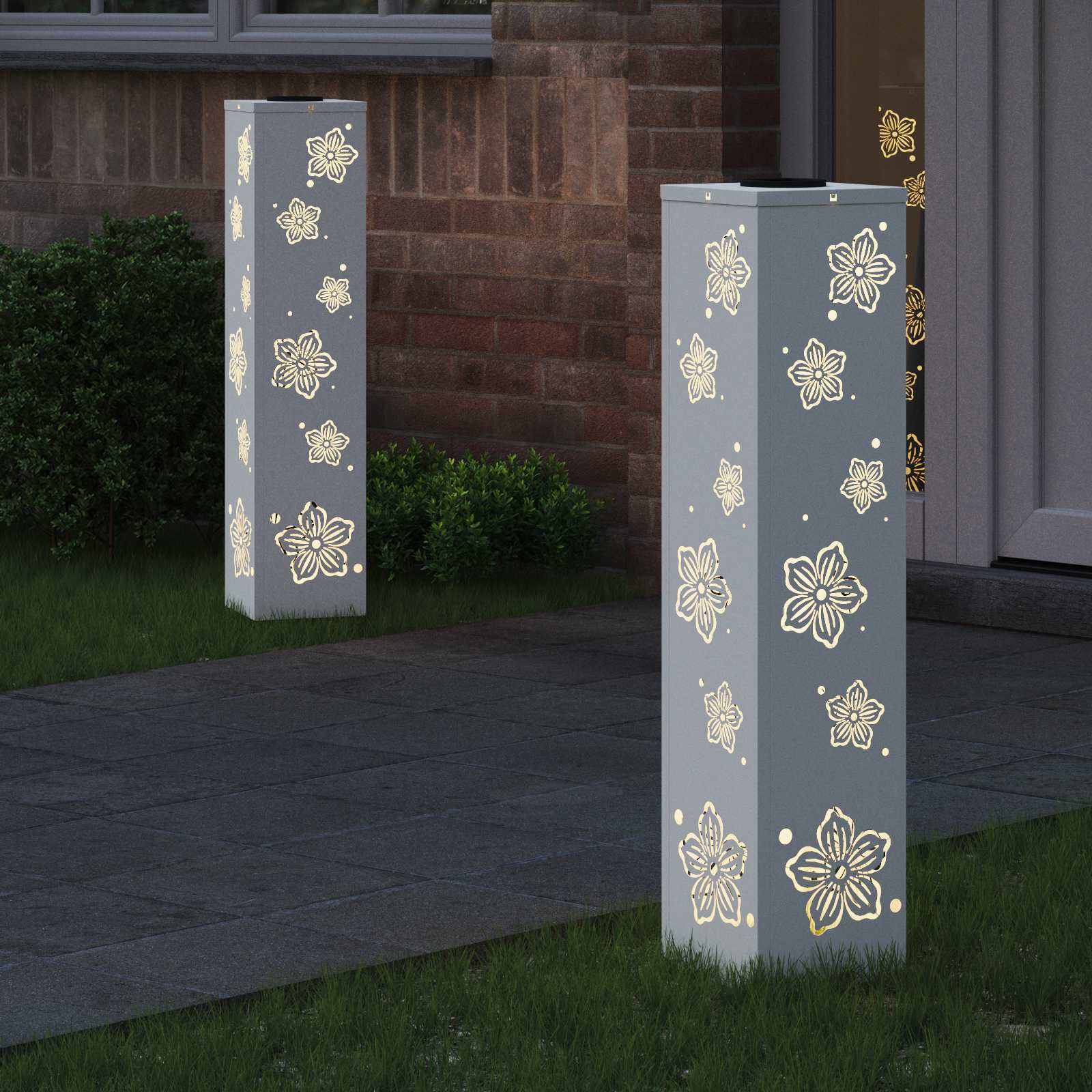 Faro LED solare per sentieri 2 pcs Bianco