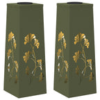 Faro LED solare per sentieri 2 pcs Verde oliva