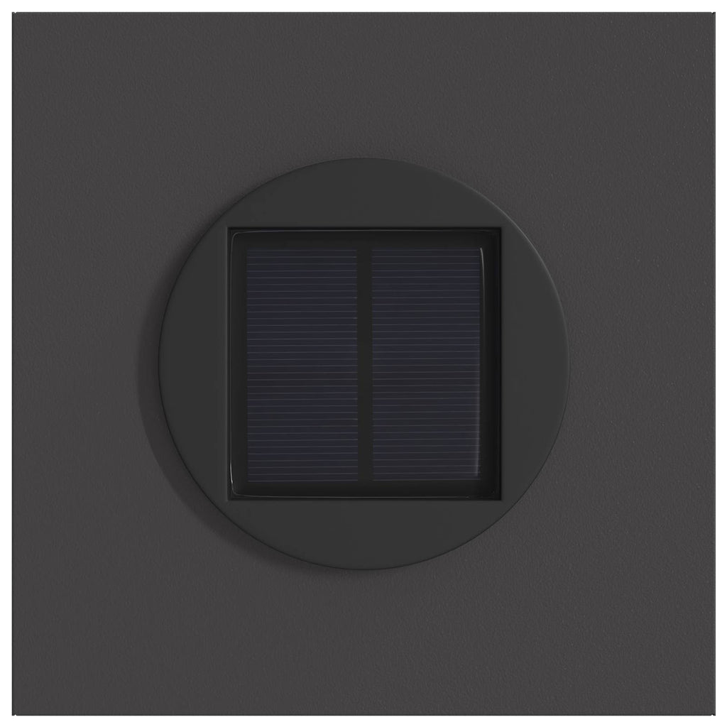 Faro LED solare per sentieri 2 pcs Nero