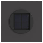 Faro LED solare per sentieri 2 pcs Nero