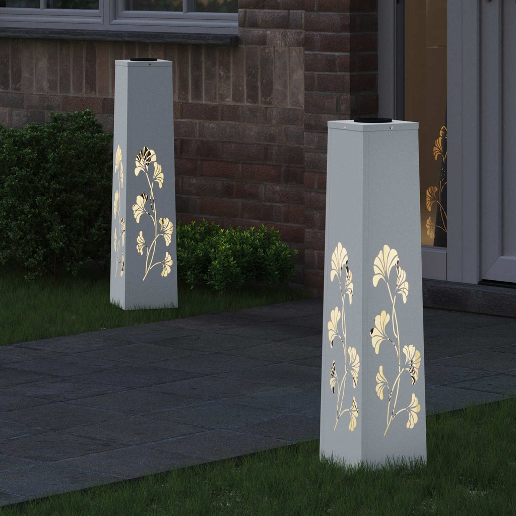 Faro LED solare per sentieri 2 pcs Bianco