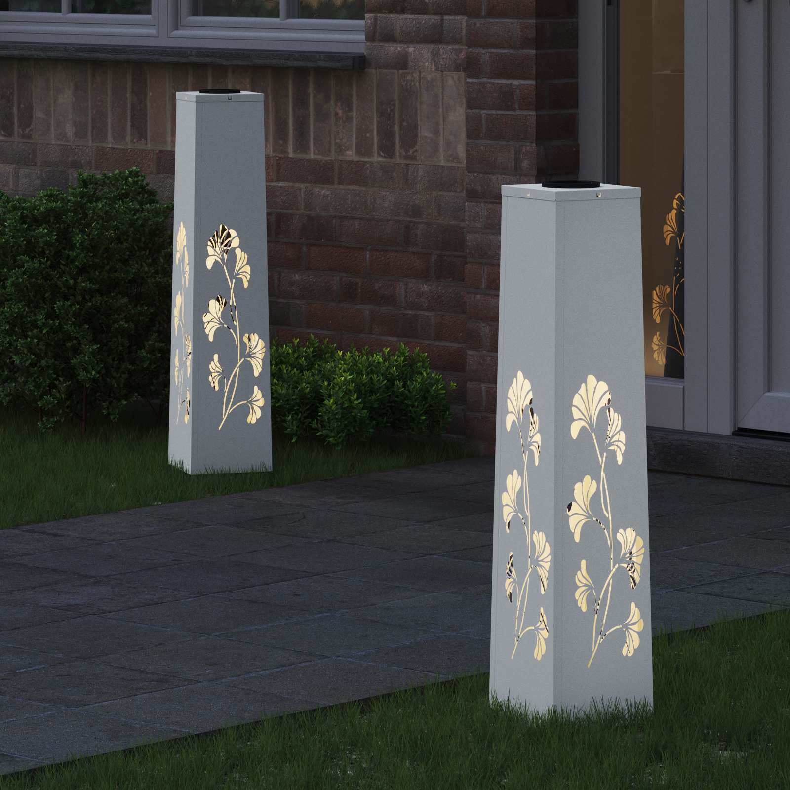 Faro LED solare per sentieri 2 pcs Bianco