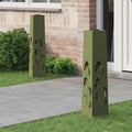 Faro LED solare per sentieri 2 pcs Verde oliva