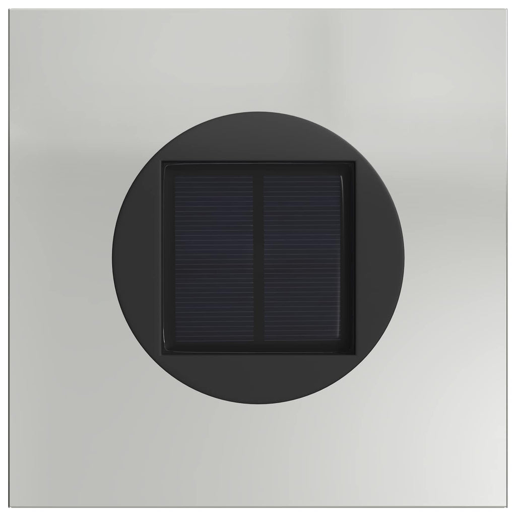 Faro LED solare per sentieri 2 pcs Argento Acciaio zincato