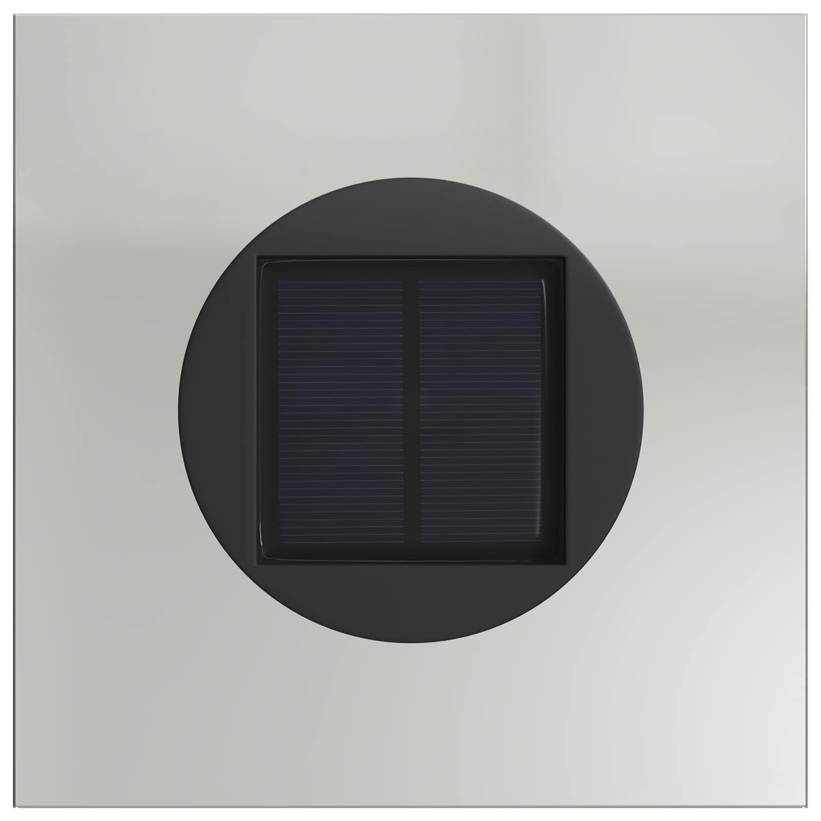 Faro LED solare per sentieri 2 pcs Argento Acciaio zincato