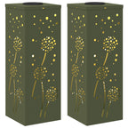 Faro LED solare per sentieri 2 pcs Verde oliva