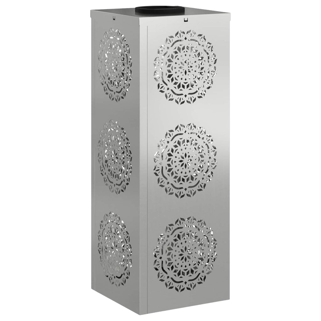 Faro LED solare per sentieri 2 pcs Argento Acciaio zincato
