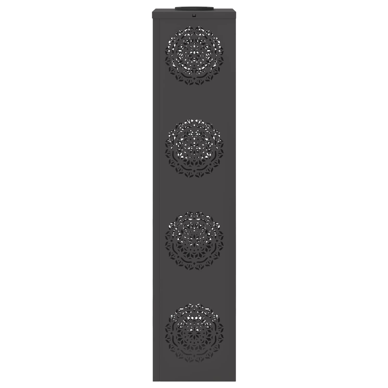 Faro LED solare per sentieri 2 pcs Nero