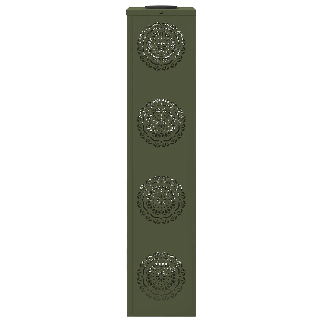 Faro LED solare per sentieri 2 pcs Verde oliva