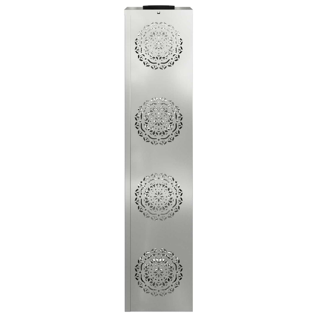 Faro LED solare per sentieri 2 pcs Argento Acciaio zincato