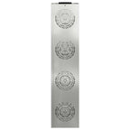 Faro LED solare per sentieri 2 pcs Argento Acciaio zincato