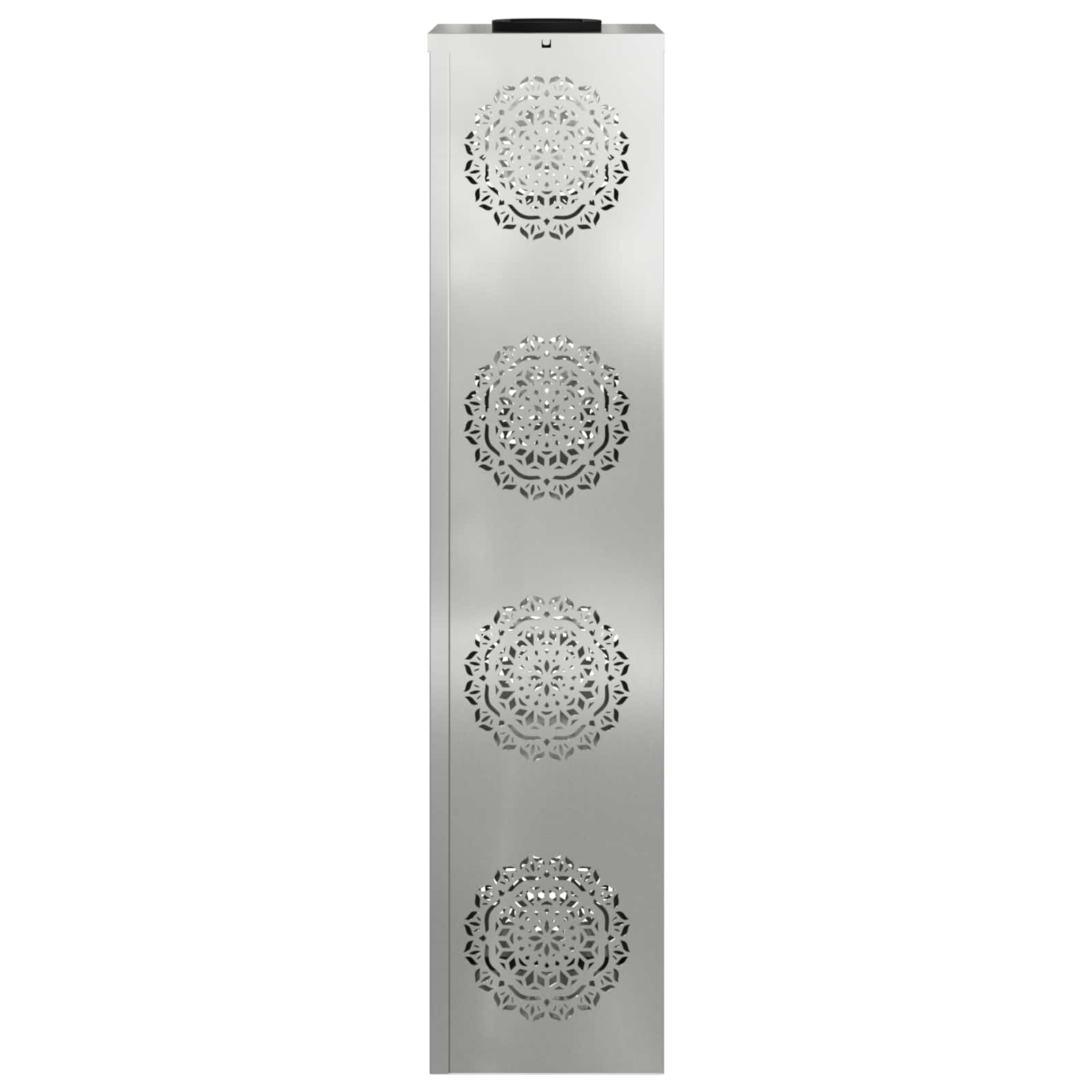 Faro LED solare per sentieri 2 pcs Argento Acciaio zincato