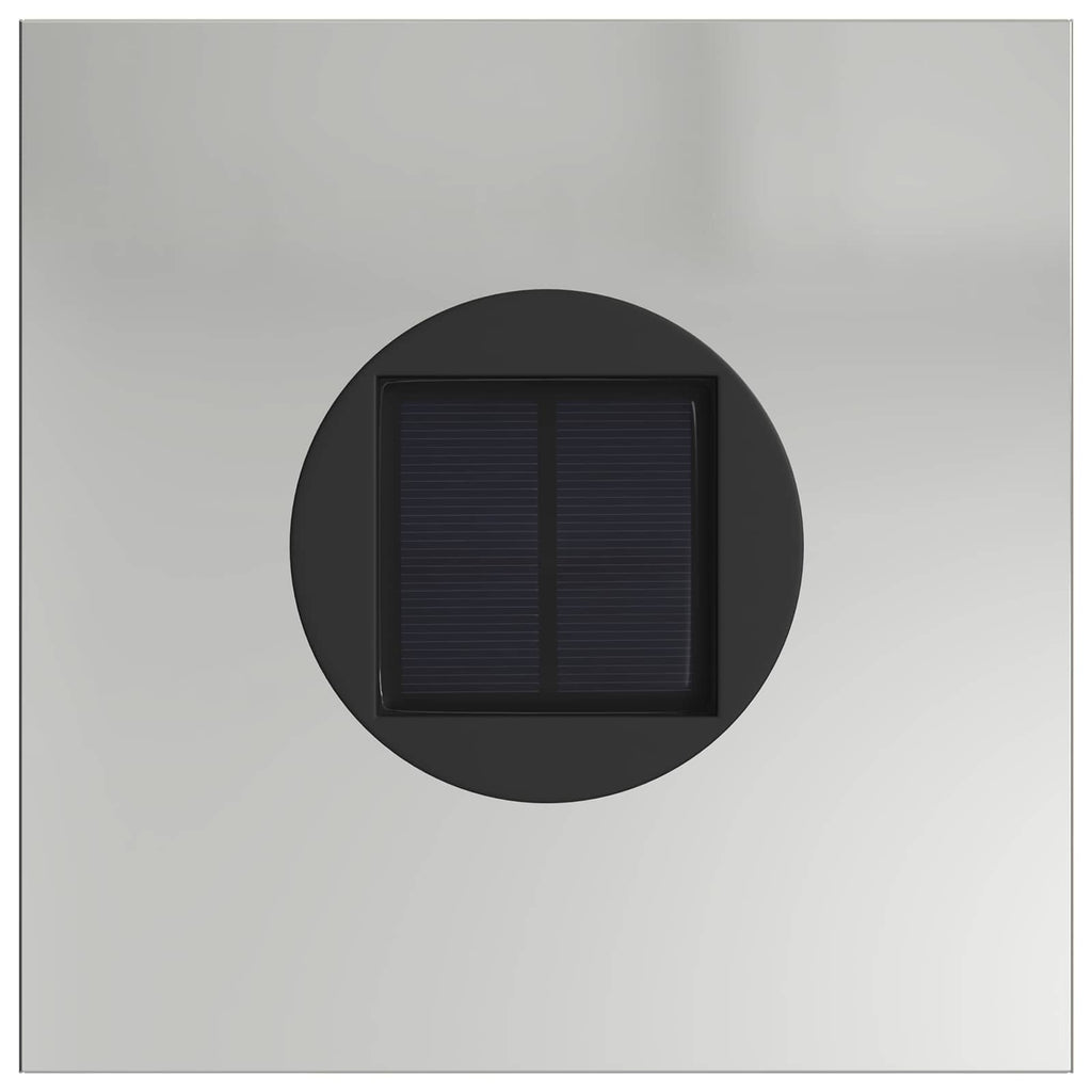 Faro LED solare per sentieri 2 pcs Argento Acciaio zincato