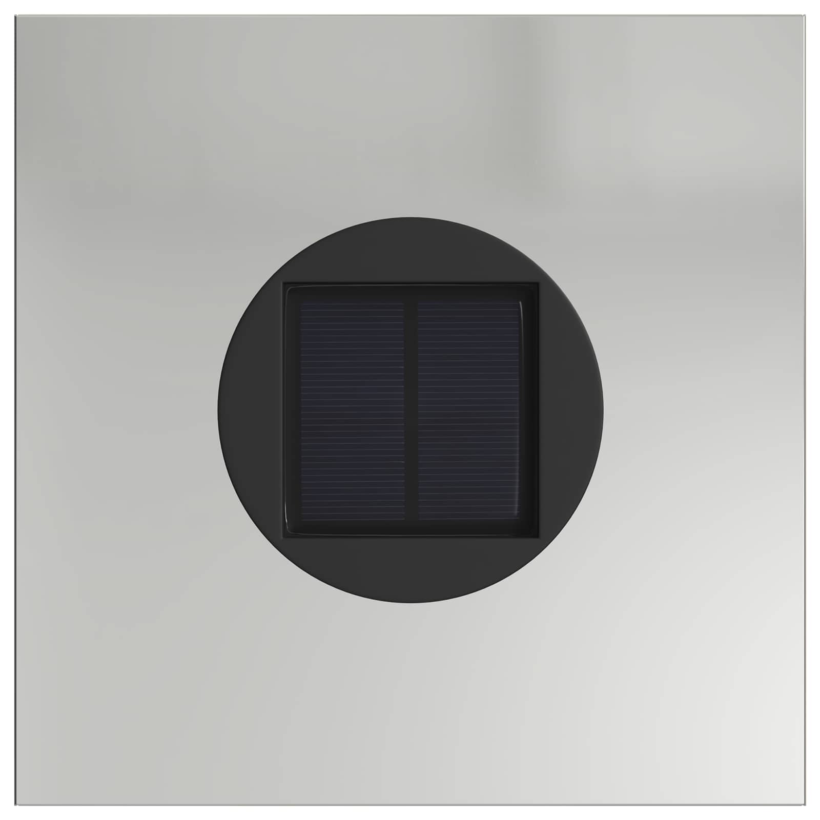 Faro LED solare per sentieri 2 pcs Argento Acciaio zincato