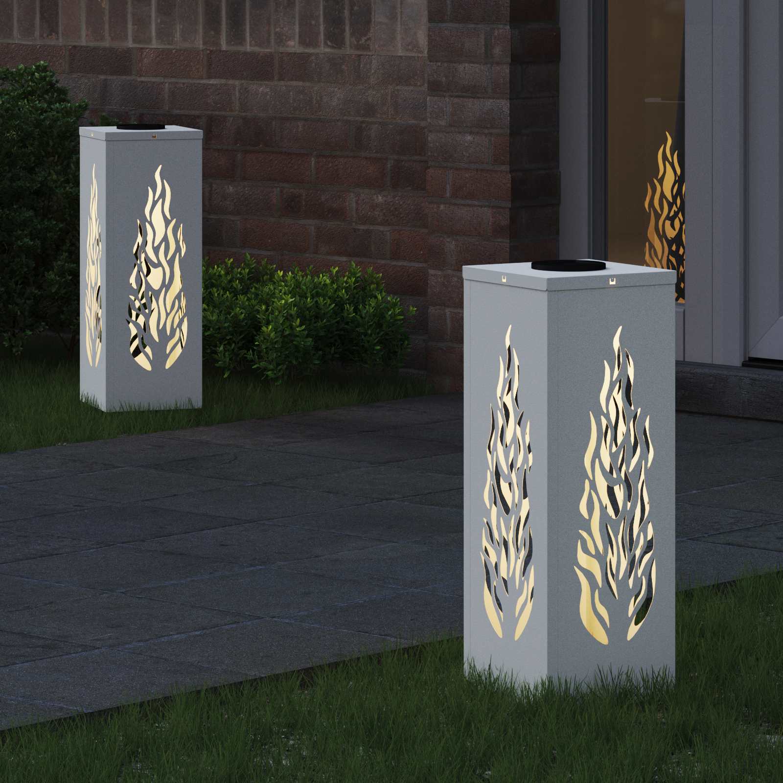 Faro LED solare per sentieri 2 pcs Bianco