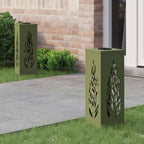Faro LED solare per sentieri 2 pcs Verde oliva