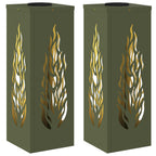Faro LED solare per sentieri 2 pcs Verde oliva