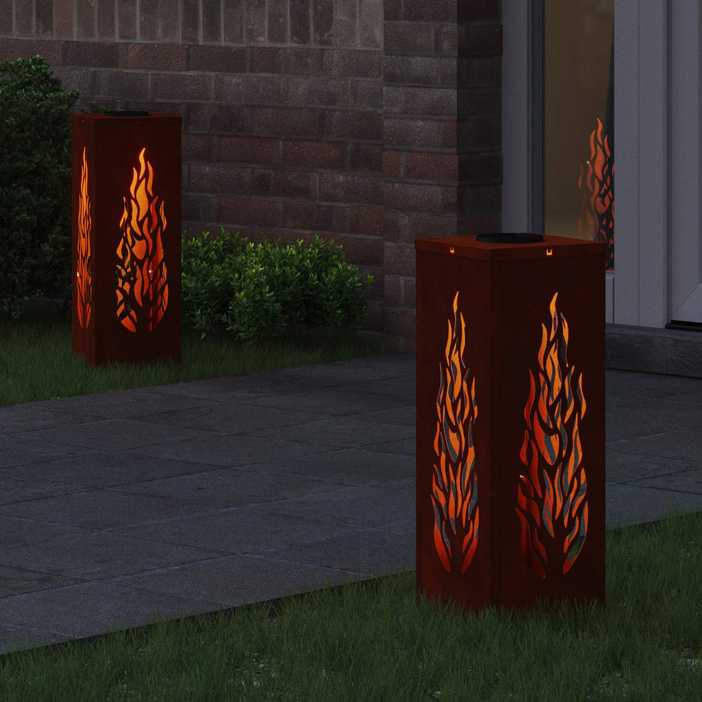 Faro LED solare per sentieri 2 pcs Bronzo