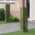 Faro LED solare per sentieri 2 pcs Verde oliva
