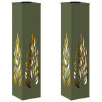Faro LED solare per sentieri 2 pcs Verde oliva