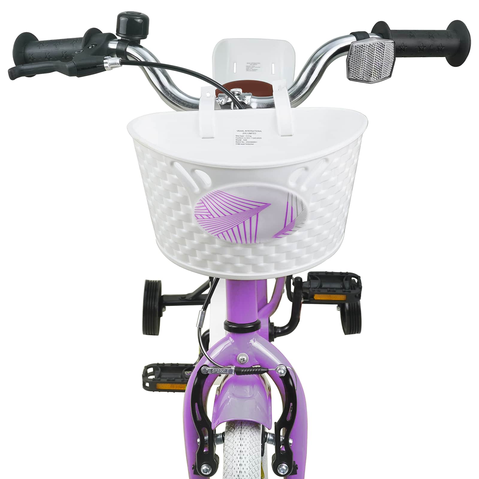 Bicicletta per Bambini 16 Pollici per bambini di 4-6 anni Viola