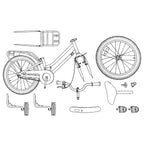Bicicletta per Bambini 12 Pollici per bambini di 2-4 anni