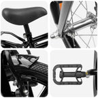 Bicicletta per Bambini 12 Pollici per bambini di 2-4 anni Nero