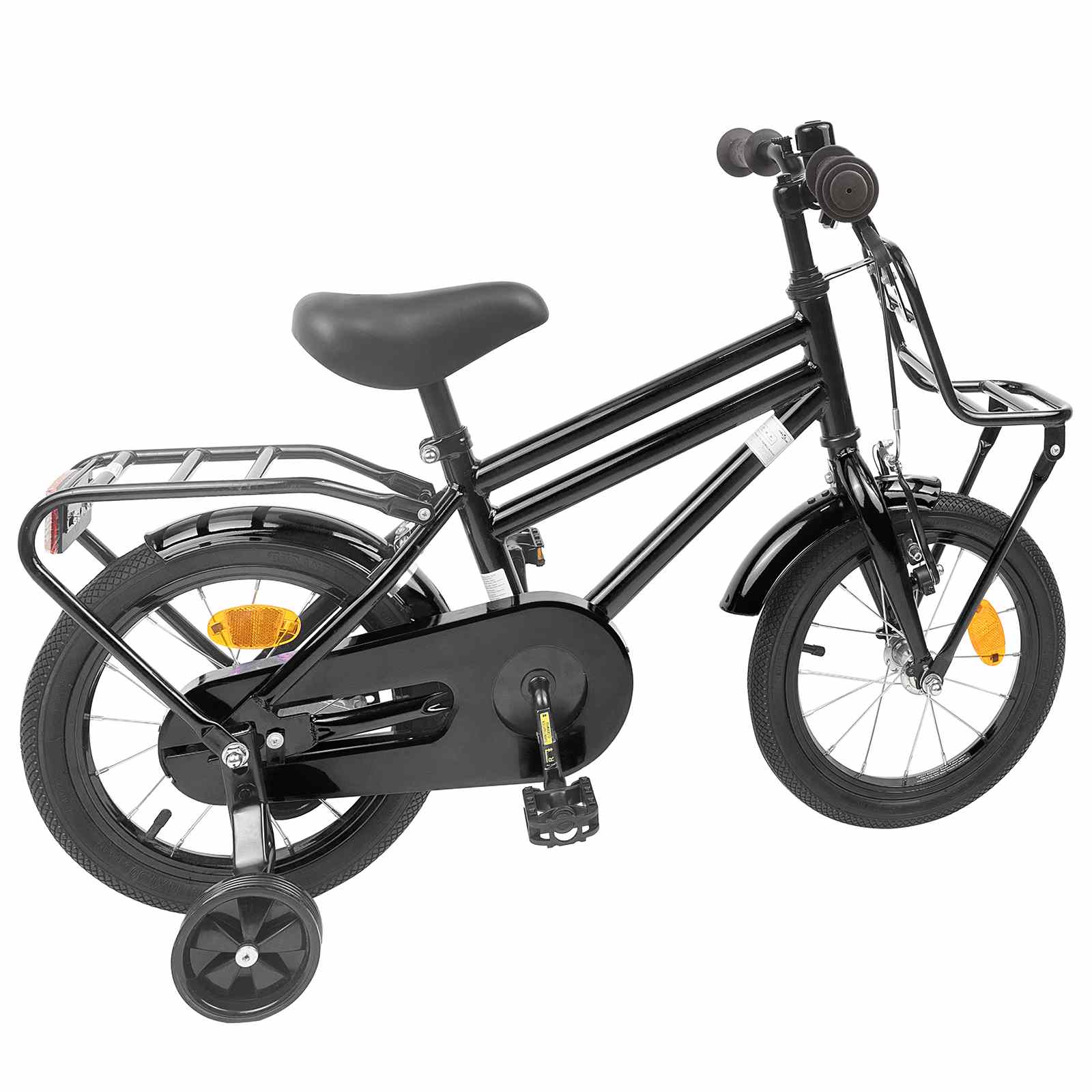 Bicicletta per Bambini 16 Pollici per bambini di 4-6 anni Nero