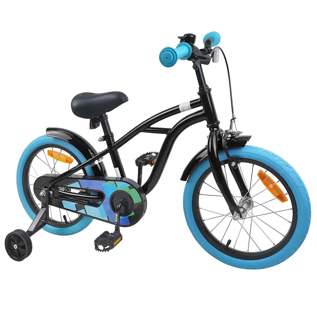 Bicicletta per Bambini 16 Pollici per bambini di 4-6 anni Nero