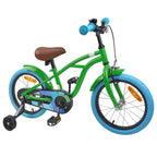 Bicicletta per Bambini 16 Pollici per bambini di 4-6 anni Verde