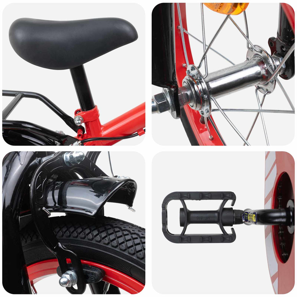 Bicicletta per Bambini 12 Pollici per bambini di 2-4 anni Rosso