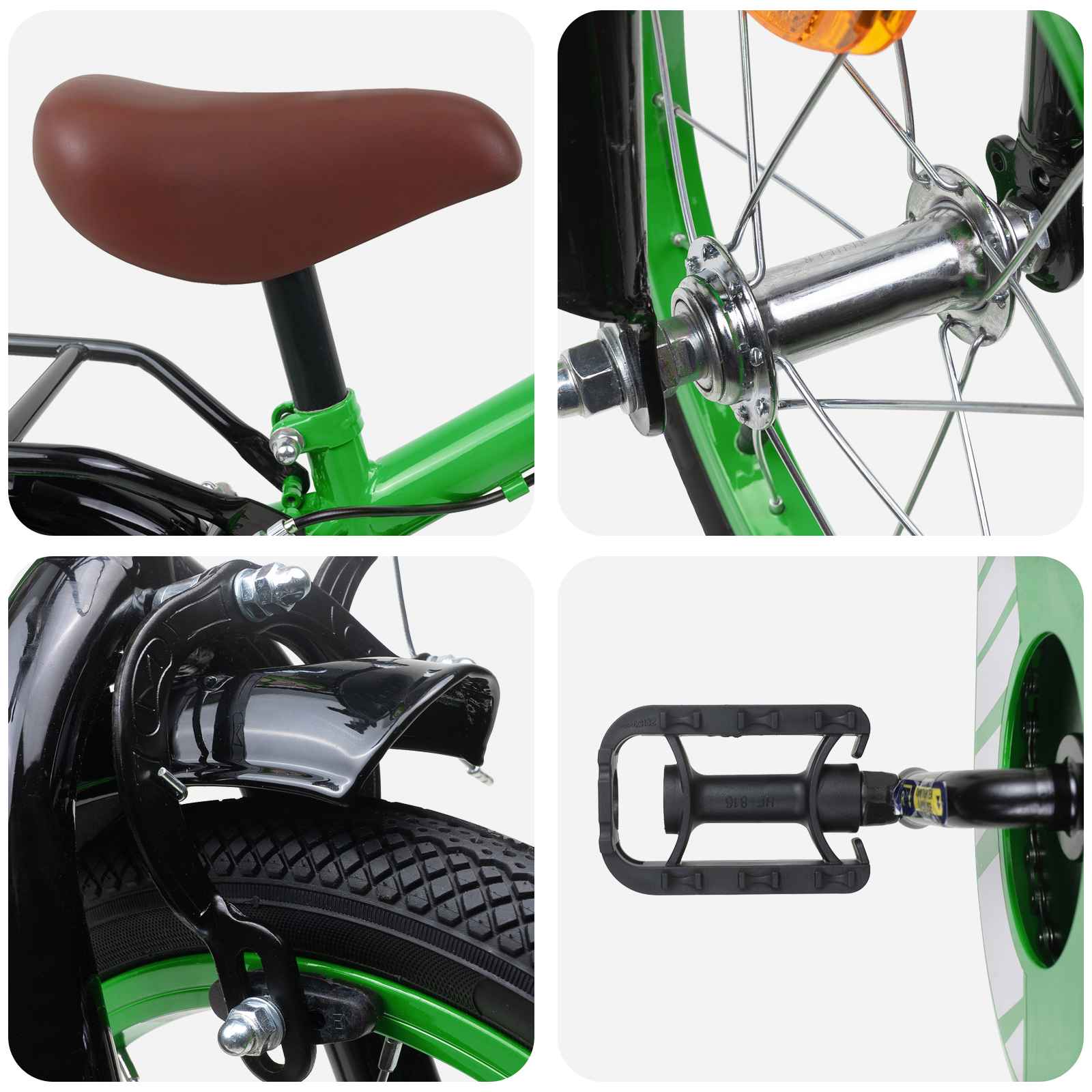 Bicicletta per Bambini 12 Pollici per bambini di 2-4 anni Verde