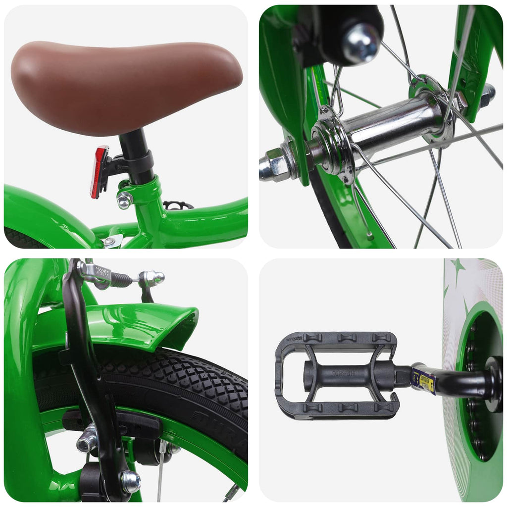 Bicicletta per Bambini 12 Pollici per bambini di 2-4 anni Verde