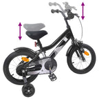 Bicicletta per Bambini 12 Pollici per bambini di 2-4 anni Nero